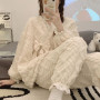Women's Pajamas Funnel Sleepwear Clothes Two Piece Set Large Plus Size