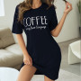 Woman Cotton Nightgown Plus Size Women Nightdress Short Sleeve Print Sweet Casual Sleepwear