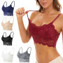 New Women Lace Bras Top Comfortable Bralette Solid Color Sexy Underwear Vest Hollow Out Wireless Lingerie Seamless Bra