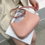 Women's Fashion Retro Solid Color PU Leather Shoulder Underarm Bag Casual Hobos HandbagsBag B