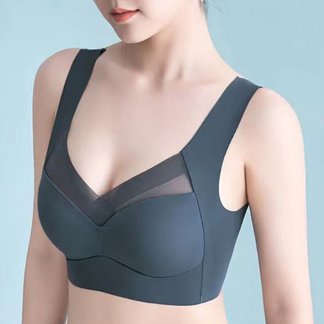 Top Seamless Women's Bras Large Size Top Support Show Small Comfortable No Steel Ring Underwear Yoga Fitness Sleep Vest
