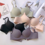 One Piece Sexy Seamless Small Chest Special Gathering Underwear Women's Thick Cup Non Steel Ring Girl Adjustable Bra