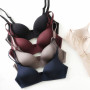 Women's Seamless Bra Ice Silk Sexy Intimate Underwear Wireless Gather Push Up Bralette Simple Brassiere Lingerie