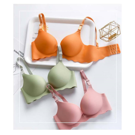 Candy Color Bra Wireless One-Piece Sexy Underwear Gather Push Up Breathable Lingerie Seamless Bralette