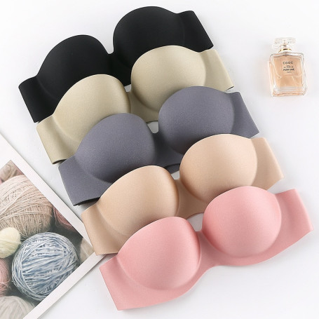 Sexy Strapless Bra Wireless One-Piece Breathable Corset Invisible Push Up Underwear Lingerie Non-Slip Bralette