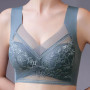 Top High Quality Lace Ladies Underwear Sexy and Comfortable No Steel Rings Fixed Cups Gathered Small Large Size Bra Thin Section