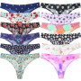 Sexy Lingerie Leopard flowers seamless Women G String Sexy Tanga Intimates Underwear Briefs Panties Transparent Thongs 1pcs/lot