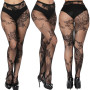 Sexy Women Lingerie Fishnet Tights Sexy Jacquard Thigh-Highs Stockings Tights Pantyhose Lace Floral Hosiery Plus Size