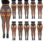 New Plus Size Fishnet Stocking Garter Sexy Women Tight Open Crotch High Waist Lingerie Fishnet Pantyhose Crotchless Mesh Tight