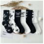 Retro Cute Female Ins Tide Sports Net Red Bow Simple And Fashionable Tube Pile Pile Socks
