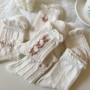 Ruffle Lolita Bow Women Socks Blossom Tube Lace Socks Flower Cotton Sweet Stocking