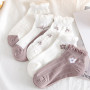 1pair Cotton Flower Socks Woman Fashion Japanese Long Socks Harajuku Retro Vintage Cute Socks