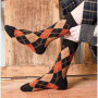 Combed Cotton Fashion plaid check Man woman unisex Socks thicken classic