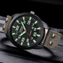 Arabic numerals Calendar Luminous Dial Outdoor Men's casual Quartz Watch leather strap