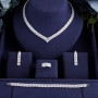 4pc Bridal Jewelry Sets New Fashion Dubai Necklace Sets For Women Wedding Party Accessories Design