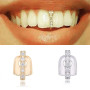 Hip Hop Gold Teeth Grillz Top Crystal Grills Dental Mouth Punk Teeth Caps Cosplay Party Tooth Rapper Funny Jewelry Gift