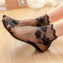 Women Leaves Lace Invisible Socks Thin Hollow Non-slip Shallow Socks