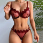 Women Plus Size Lingerie Set Underwear Bowknot Lace Underwear Sleepwear Outfits Exotic Sets