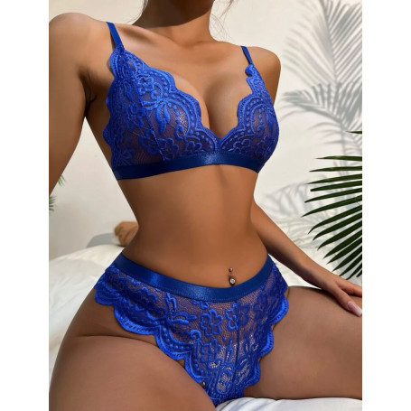 S-3XL Lace Lingerie Women's Underwear Set
