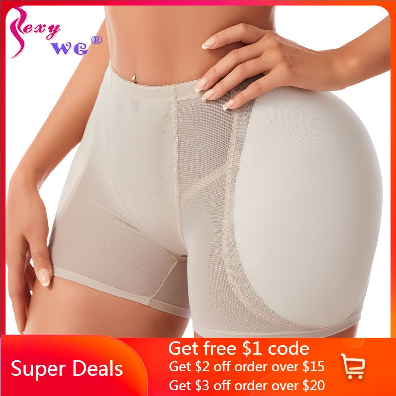 Hip Enhancer per Le Donne Body Shaper Mutandine Butt Lifter Control Falso Pad Imbottito in Schiuma Panty Shapewear Biancheria Intima