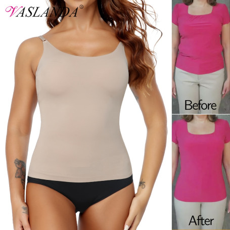 Women Shapewear Tops Waist Trainer Tummy Control Body Shaper Shaping Tank Top Slimming Underwear Seamless Compression Camisoles