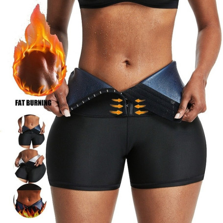 Sweat Sauna Waist Trainer Body Shaper Shorts Slimming Belt