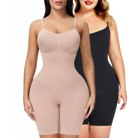 Seamless Shapewear Bodysuit for Women Tummy Control Body Shaper Butt Lifting