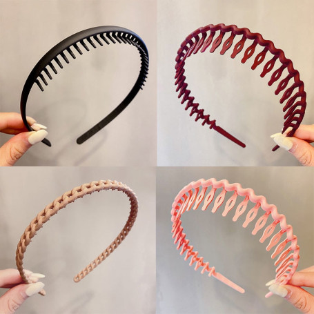 Hair Hoop Female All-Match Press Hair Head Buckle Headband Girls Frosted Serrated Hair Accessories  Toothed Hairband
