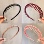 Hair Hoop Female All-Match Press Hair Head Buckle Headband Girls Frosted Serrated Hair Accessories  Toothed Hairband
