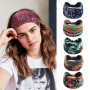 Bandanas Elastic Hair Bands Yoga Headband Women Headwear Print Vintage Cross Unisex Scrunchies Hair Accessories