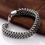 Bracelet for Men Male Snake Chain on Hand Double Link Chains Bracelets Armband Male Jewelry Stylish Stainless Steel Ball Chain