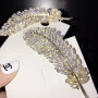 Shining Imitation Diamond Feather Hair Clips Pinna Side Clip Wedding Party Barrettes Rhinestone Spring Hairpin Hair Accessories