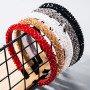 Bling Crystal Headband Hair Accessories For Women Luxury Handmade Beaded Designer Hairbands