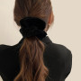 Vintage Velvet Scrunchie Girl Ponytail Holder Large Elastic Rubber Hair Rope Hair Tie Soft Headwear Fashion Hair Accessory