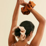 Oversized Hair Scrunchies Women Silk Elastic Hair Bands Satin Headwear Donut Grip Loop Ponytail Holder