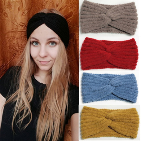 Headband for Women Woolen Knitting Elastic Headwear Hair Accessories