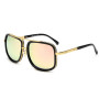 Fashion Big Frame Sunglasses Men Square Metal Women Retro Sun Glasses Vintage High Quality