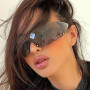 Punk One Piece Luxury Brand Designer Sun Glasses UV400 Unisex Shades Eyewear Fashion