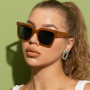 Fashion Women Brand Designer Retro Rectangle Sun Glasses Ins Popular Colorful Vintage Square Eyewear