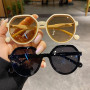 Fashion Style All-match Trend Sunglasses Personalized Round Frame Sunglasses Ins Trend Candy Color Big Frame Sunglasses