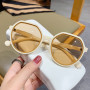 Fashion Style All-match Trend Sunglasses Personalized Round Frame Sunglasses Ins Trend Candy Color Big Frame Sunglasses