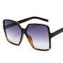 Fashion Oversize Gradient Plastic Brand Designer Female Sun Glasses Uv400