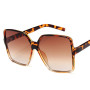 Fashion Oversize Gradient Plastic Brand Designer Female Sun Glasses Uv400