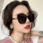 New Brand Designer Cat Eye Sunglasses Vintage Black Mirror Fashion Big Frame Cool Sexy Female