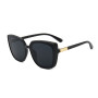 New Brand Designer Cat Eye Sunglasses Vintage Black Mirror Fashion Big Frame Cool Sexy Female