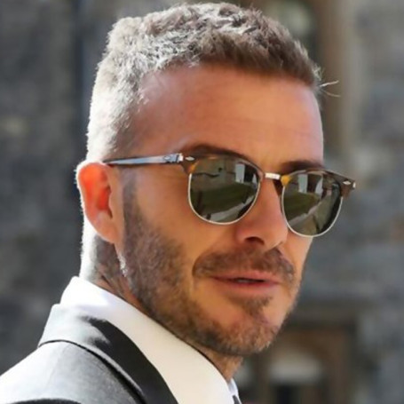 Semi-Rimless Vintage Sunglasses Men Classic Polarized Square Fashion Retro Mirror