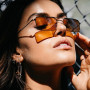 Classic Retro Sunglasses Women Glasses Lady Luxury Steampunk Metal Vintage Mirror
