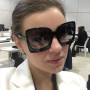 New Fashion Oversized Women Sunglasses Brand Designer Plastic Big Frame Gradient UV400