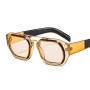 New Fashion Squares Sunglasses Women Men Shield Luxury Brand Designer PC Colorful Frame Gradients Lens Travel Sun Glasses