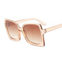 Vintage Big Square Gradient Oversized Sun Glasses Female Fashion Luxury Brand Mirror Clear